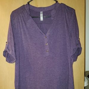 Purple blouse button detail NWT